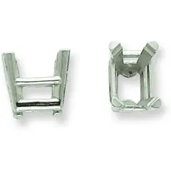 14K WG 4 Prong Emerald Cut Basket Head 3.5x4.5mm