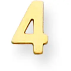 14K Gold Number 4 5mm