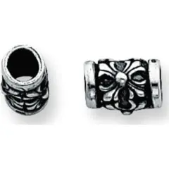 Sterling Silver Spacer Beads 7 x 10.6mm