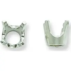 14K White Gold Tru-Seat 4 Prong Round Heavy Setting 3mm