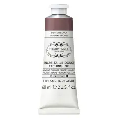 Charbonnel Etching Ink - Van Dyck Brown, 60 ml