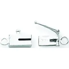 14K White Gold Barrel Clasp 7.6mm WG1824