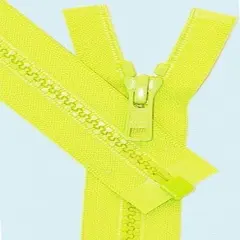 YKK 25" Vislon Zipper ~ YKK #5 Molded Plastic Sport Zipper ~ Separating - 535 Neon Green (1 Zipper/Pack)