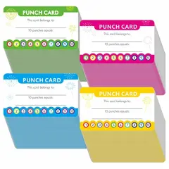 102 PCS Punch Cards, Incentive Reward Card Student Awards Loyalty Cards for Business, Classroom, Kids Behavior, Students, Teachers, 3.5&rdquo; x 2&rdquo;, 4 Styles