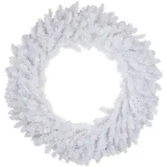 Northlight Pre-Lit White Pine Battery Operated Christmas Wreath - 36" - Multicolor LED Lights