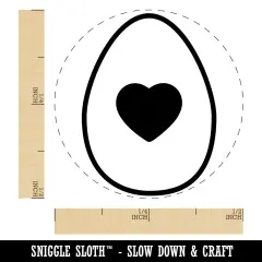 Heart in Egg Self-Inking Rubber Stamp for Stamping Crafting Planners Red