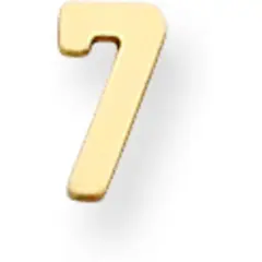 14K Gold Number 7 4mm