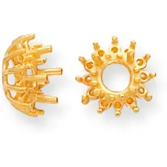 14K Gold Round Cluster Setting 1.7mm (x12)