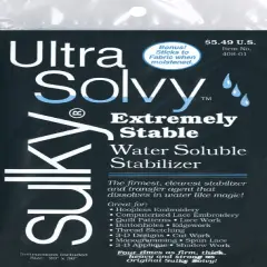 Sulky Ultra Solvy Water-Soluble Stabilizer-19.5"X36"