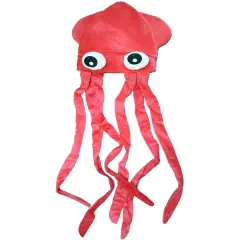 Novelty Pink Squid With Long Tentacles Party Hat Cap Costume Accessory
