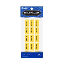 BAZIC Price Mark Label Yellow (180/Pack)