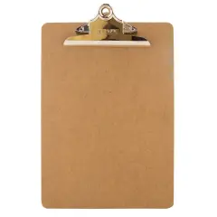 BAZIC Hardboard Clipboard Standard Size w/ Sturdy Spring Clip