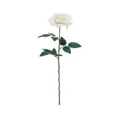 12-Pack: White Planters Rose Stem with Silk Foliage, Floral Home by Artificial Flowers