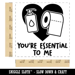 You're Essential to Me Quarantine Relationship Love Friendship Self-Inking Rubber Stamp Ink Stamper Black