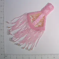 Designer Epaulet Sequin Applique/Patch Light Pink
