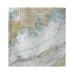 Betsy Drake Buzzards Bay, MA Nautical Map Kitchen Towel
