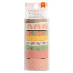 American Crafts Hello Little Girl Washi Tape 8/Pkg-Gold Foil