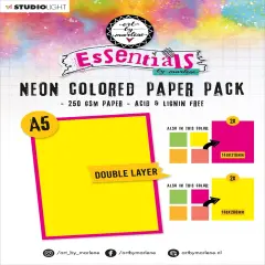 Art By Marlene Essentials Paper Pack 20/Pkg-Nr. 105, Neon Double Layred