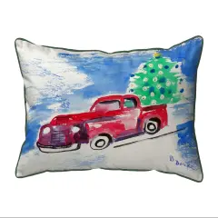 Betsy Drake Truck & Tree Large Pillow 16x20