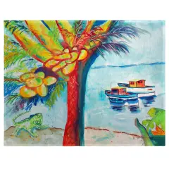 Betsy Drake Cocoa Nuts & Boat Place Mat Set of 4