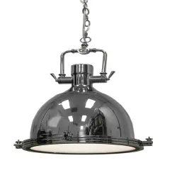 Classic Chrome Finish Pendant Lamp 16 Inch Diameter