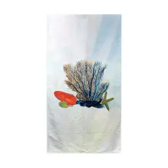 Betsy Drake Coral & Shells Beach Towel Multicolor