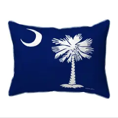 Pair of Betsy Drake Palmetto Moon Large Pillows 15 Inch x 22 Inch