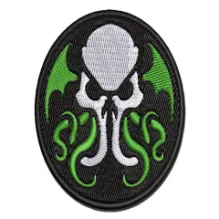 Cthulhu Eldritch Horror Scary Multi-Color Embroidered Iron-On or Hook & Loop Patch Applique