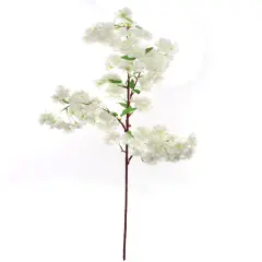 12-Pack White Cherry Blossom Spray 40" Lifelike Silk Flowers