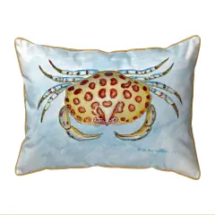 Betsy Drake Calico Crab Small Outdoor/Indoor Pillows 11 X 14
