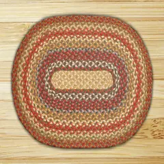 Earth Rugs C-300 Honey / Vanilla / Ginger Oval Braided Rug 3 Feet x 5 Feet