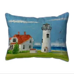 Betsy Drake Chatham, MA Lighthouse Extra Large 20 X 24 Indoor / Outdoor Pillow