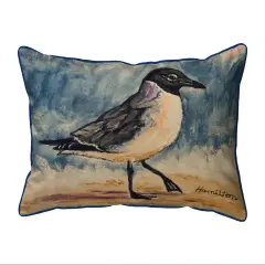 Betsy Drake Laughing Gull Small Indoor/Outdoor Pillow 11x14 Multicolor
