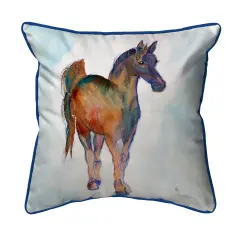 Betsy Drake Colt Watercolor Horse Extra Large 20 X 24 Indoor / Outdoor Pillow