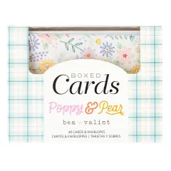 American Crafts A2 Cards W/Envelopes (4.375"X5.75") 40/Box-Poppy And Pear