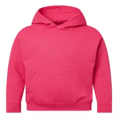 LAT&reg; Youth Long Sleeve Fleece Hoodie Vintage hot pink