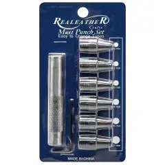 Realeather(R) Crafts Maxi Punch Set-4.8mm, 5.2mm, 5.6mm, 6.4mm, 6.8mm & 8mm