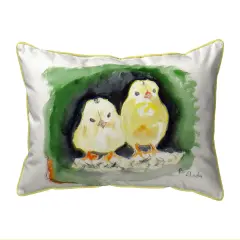 Zippered Betsy Drake Chicks Outdoor Pillow 20 Inch x 24 Inch