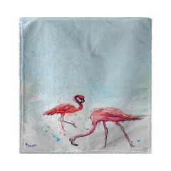Betsy Drake Funky Flamingos Kitchen Towel