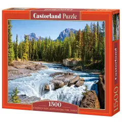 1500 Piece Jigsaw Puzzle, Athabasca River, Jasper National Park, Canada,Mountains and River, Adult Puzzles, Castorland C-150762-2