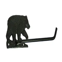 Black Bear Rustic Toilet Paper Holder