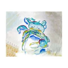 Betsy Drake Blue Fiddler Crab Beach Towel Multicolor