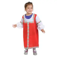 Kaplan Early Learning Company Festive Multiethnic Russian Sarafan Girl Garment Red