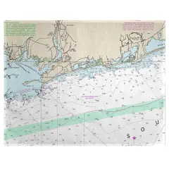 Betsy Drake Block Island Sound, RI Nautical Map Place Mat Set of 4