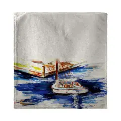 Betsy Drake Sailboat & Dock Beach Towel