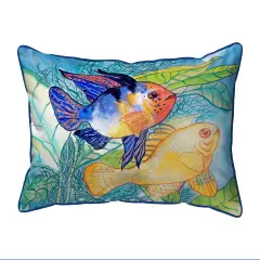 Betsy Drake Betsy's Two Fish Extra Large 20 X 24 Indoor / Outdoor Pillow