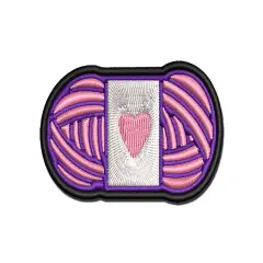 Darling Skein of Yarn Crocheting Knitting Yarn Crafts Multi-Color Embroidered Iron-On or Hook & Loop Patch Applique
