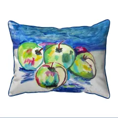 Betsy Drake Four Apples Large Indoor/Outdoor Pillow 16x20