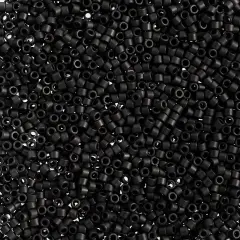 Miyuki Delica 50g Matte Glass Beads, 11/0 Black (DB0310)