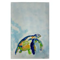 Betsy Drake Blue Sea Turtle Guest Towel